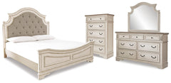 J&M Furniture - Ashley Furniture - Realyn King Panel Upholstered Bed, Dresser, Mirror and Chest - King Panel Upholstered Bed, Dresser, Mirror and Chest - B743B68