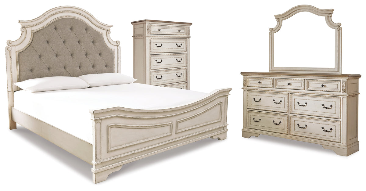 J&M Furniture - Ashley Furniture - Realyn Queen Panel Bed, Dresser, Mirror and Chest - Queen Panel Bed, Dresser, Mirror and Chest - B743B28