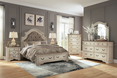 J&M Furniture - Ashley Furniture - Realyn Queen Upholstered Storage Bed - Queen Upholstered Storage Bed / Two-tone - B743B18