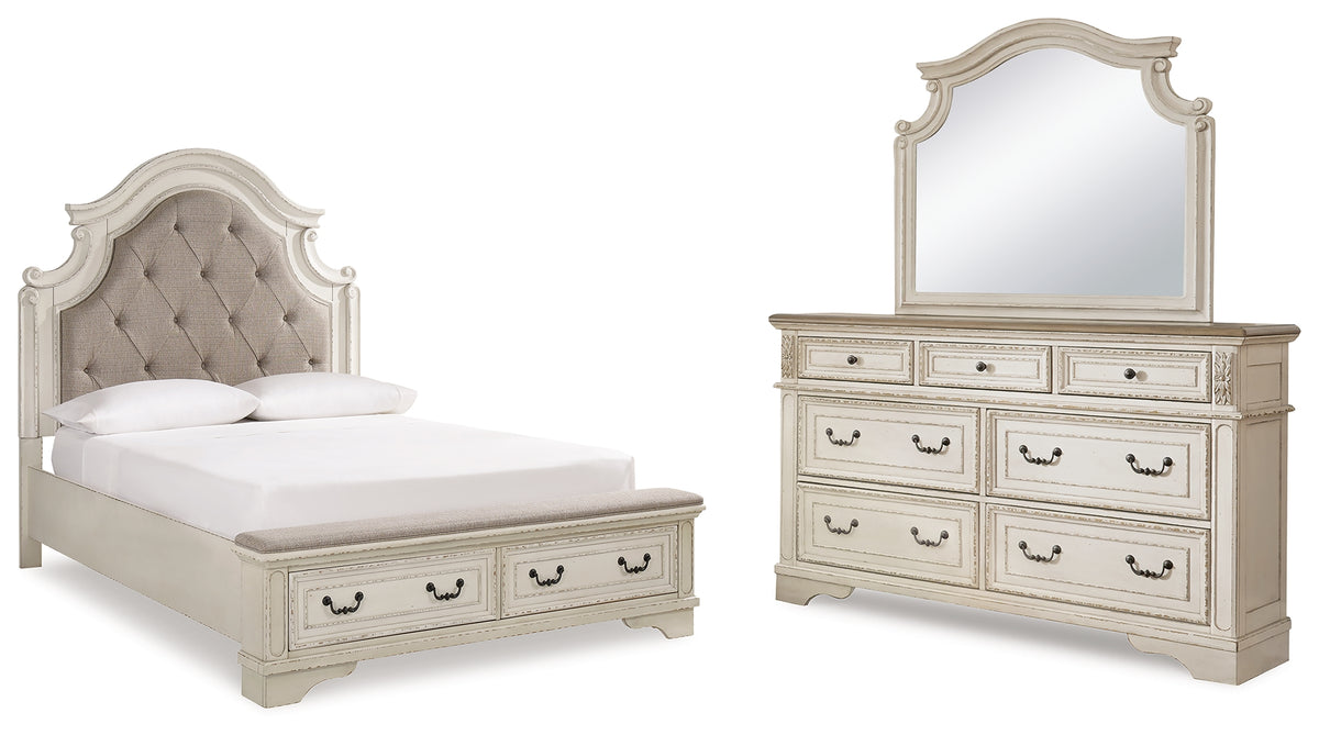 J&M Furniture - Ashley Furniture - Realyn Queen Storage Bed, Dresser and Mirror - Queen Storage Bed, Dresser and Mirror - B743B19