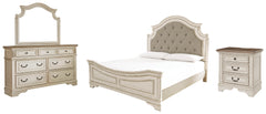 J&M Furniture - Ashley Furniture - Realyn King Bed with Mirrored Dresser and Nightstand - King Bed with Mirrored Dresser and Nightstand - B743B23