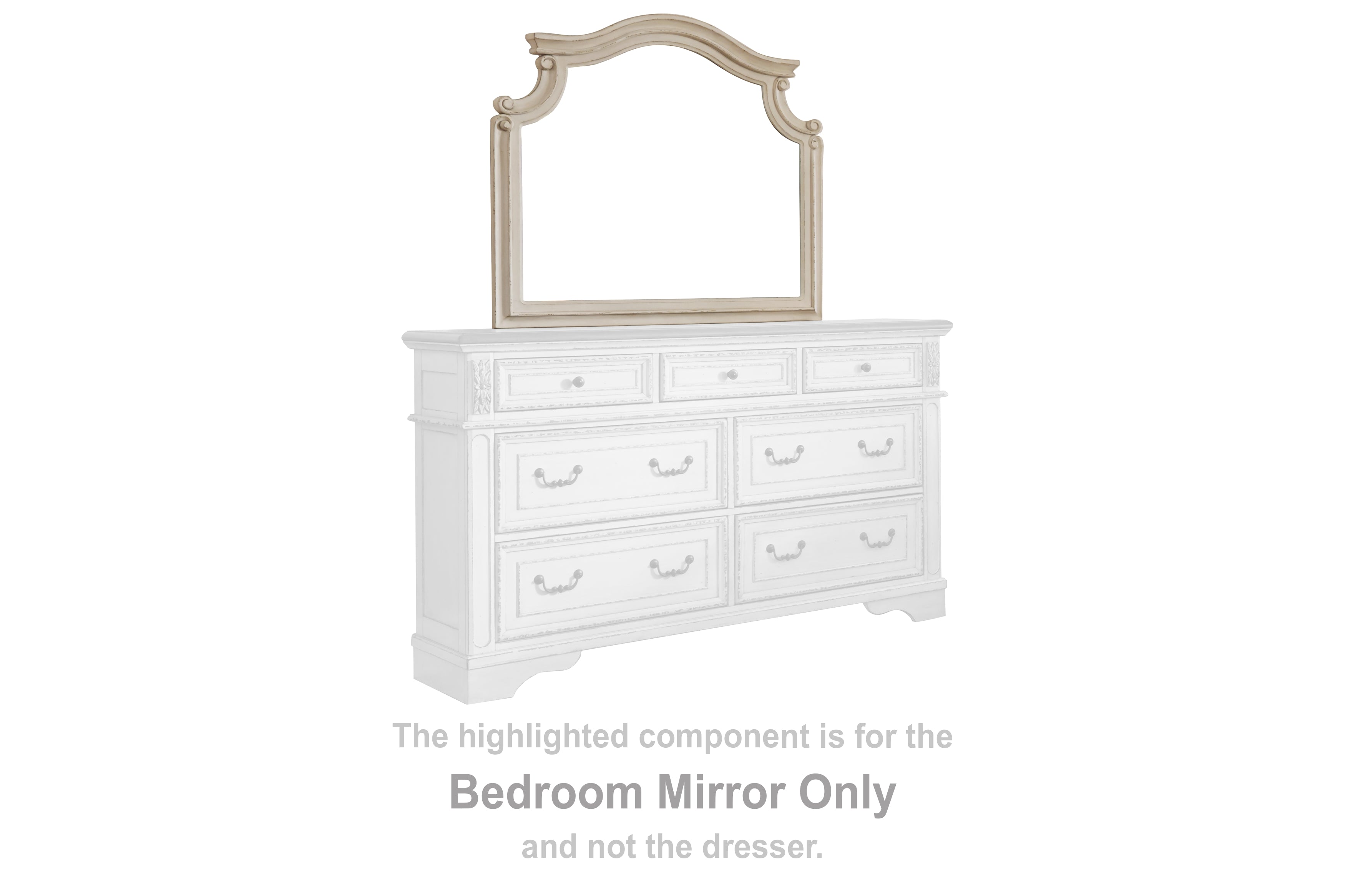 J&M Furniture - Ashley Furniture - Realyn Bedroom Mirror - Bedroom Mirror / Chipped White - B743-36
