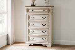 J&M Furniture - Ashley Furniture - Realyn Chest of Drawers - Five Drawer Chest / Two-tone - B743-46