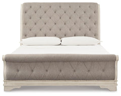 Realyn King Sleigh Bed, Dresser Mirror and Nightstand