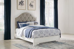 J&M Furniture - Ashley Furniture - Blendon Queen Upholstered Panel Bed - Queen Upholstered Panel Bed / Rustic Brown - B747B2