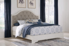 J&M Furniture - Ashley Furniture - Blendon King Upholstered Panel Bed - King Upholstered Panel Bed / Rustic Brown - B747B3