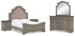 J&M Furniture - Ashley Furniture - Lodenbay Queen Upholstered Panel Bed, Dresser, Mirror and 2 Nightstands - Queen Upholstered Panel Bed, Dresser, Mirror and 2 Nightstands - B751B10