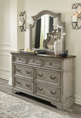 J&M Furniture - Ashley Furniture - Lodenbay Dresser and Mirror - Dresser and Mirror / Antique Gray/Brown - B751B1
