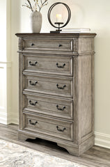 J&M Furniture - Ashley Furniture - Lodenbay Chest of Drawers - Five Drawer Chest / Antique Gray/Brown - B751-46