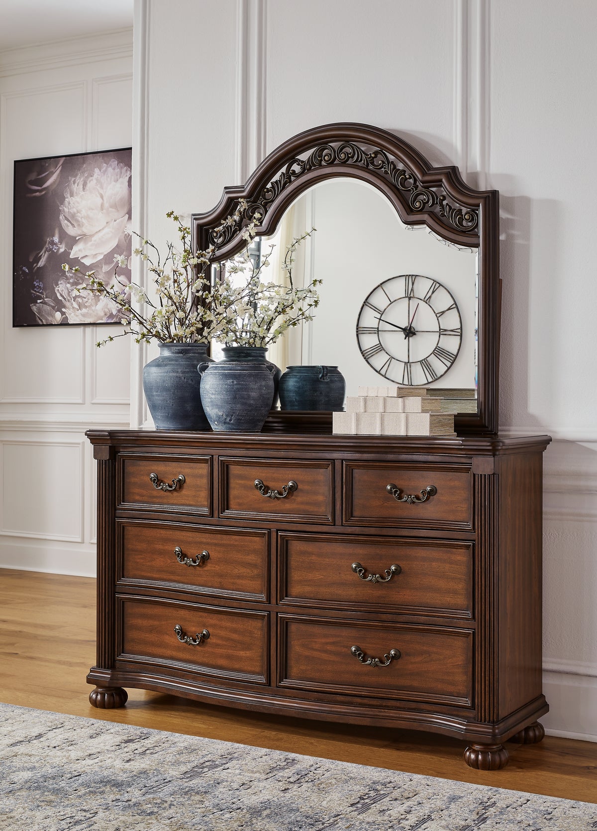 J&M Furniture - Ashley Furniture - Lavinton Dresser and Mirror - Dresser and Mirror / Brown - B764B1