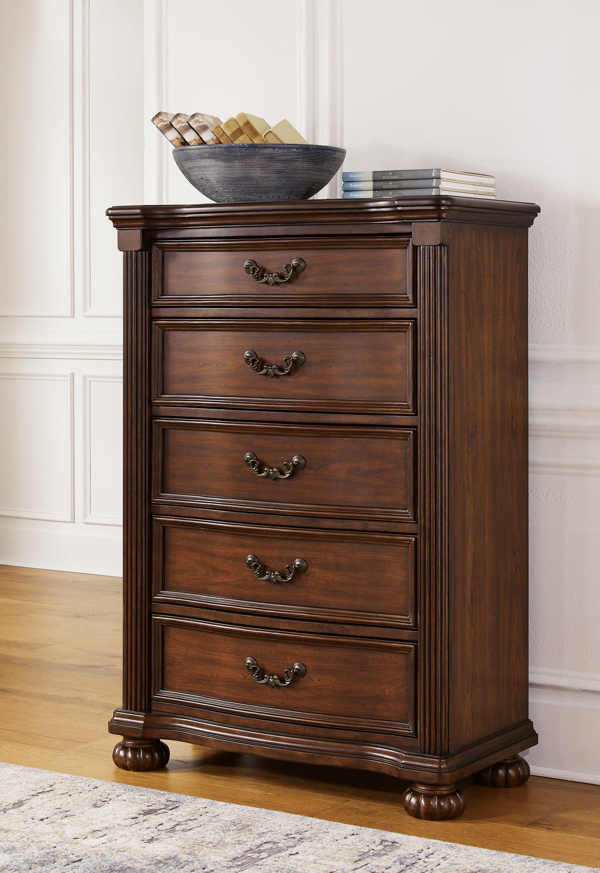 J&M Furniture - Ashley Furniture - Lavinton Chest of Drawers - Five Drawer Chest / Brown - B764-46