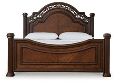 Lavinton King Poster Bed, Dresser, Mirror and Nightstand
