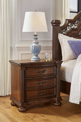 J&M Furniture - Ashley Furniture - Lavinton Nightstand - Three Drawer Night Stand / Brown - B764-93