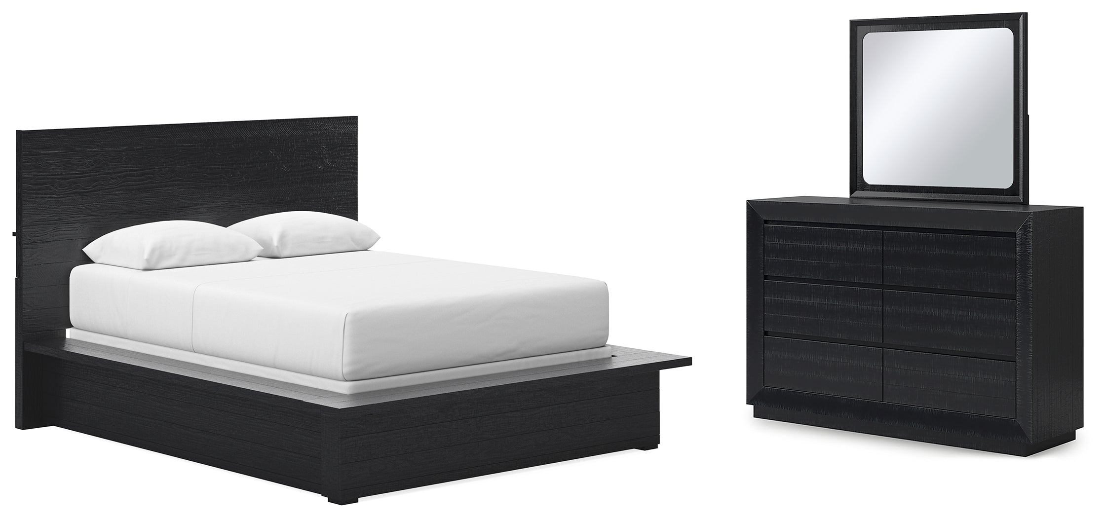 J&M Furniture - Ashley Furniture - Londer Queen Panel Bed, Dresser and Mirror - Queen Panel Bed, Dresser and Mirror - B768B3