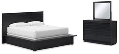 J&M Furniture - Ashley Furniture - Londer King Panel Bed, Dresser and Mirror - King Panel Bed, Dresser and Mirror - B768B8