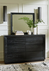 J&M Furniture - Ashley Furniture - Londer Dresser and Mirror - Dresser and Mirror / Black - B768B1