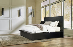 J&M Furniture - Ashley Furniture - Londer Queen Panel Bed - Queen Panel Bed / Black - B768B2