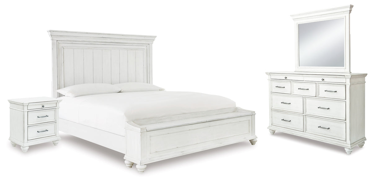 J&M Furniture - Ashley Furniture - Kanwyn Queen Panel Storage Bed, Dresser, Mirror and Nightstand - Queen Panel Storage Bed, Dresser, Mirror and Nightstand - B777B19