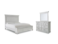 J&M Furniture - Ashley Furniture - Kanwyn Queen Bed with Mirrored Dresser - Queen Bed with Mirrored Dresser - B777B7
