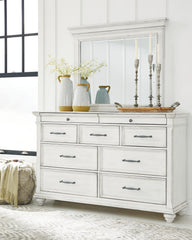 J&M Furniture - Ashley Furniture - Kanwyn Dresser and Mirror - Dresser and Mirror / Whitewash - B777B1