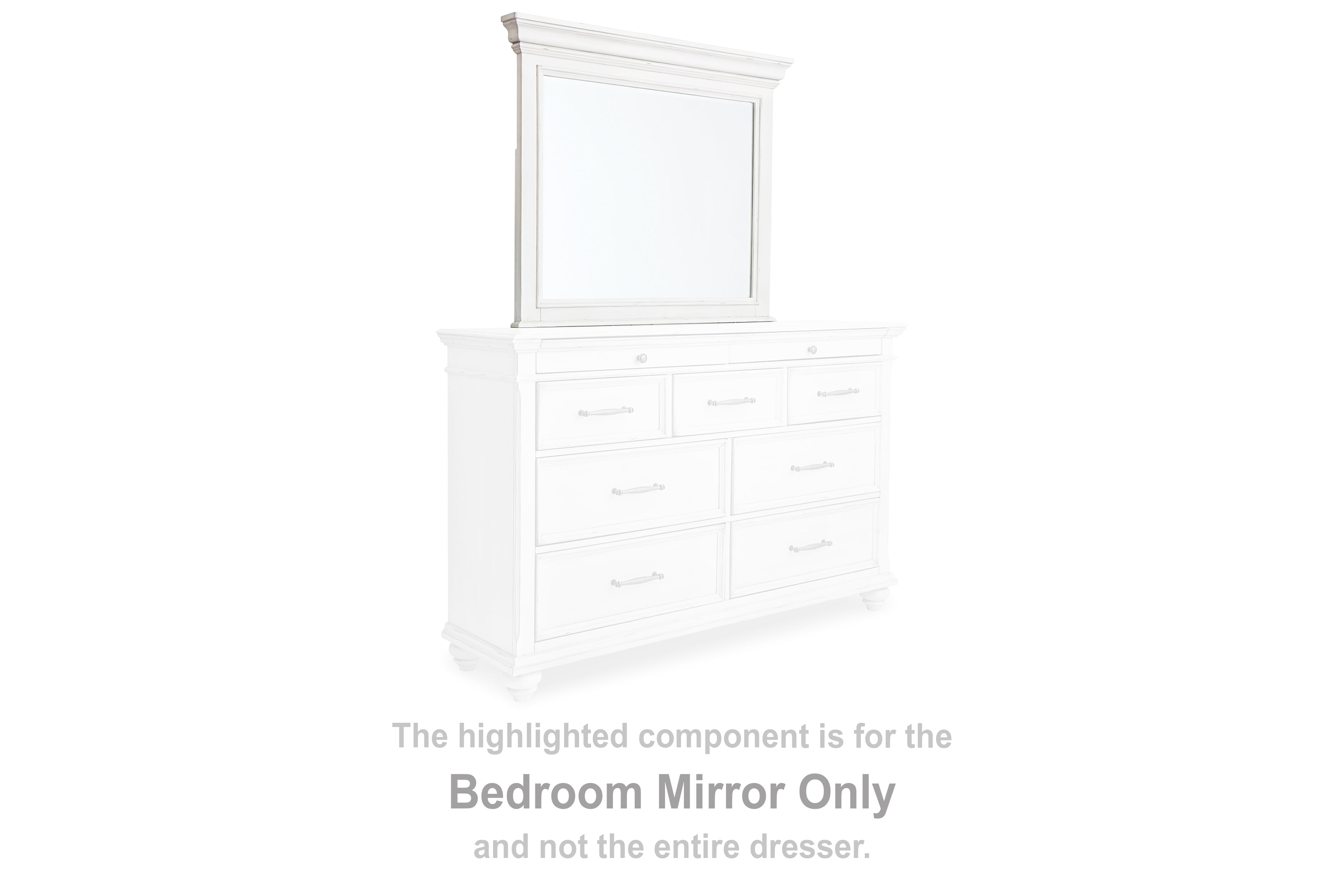 J&M Furniture - Ashley Furniture - Kanwyn Bedroom Mirror - Bedroom Mirror / Whitewash - B777-36