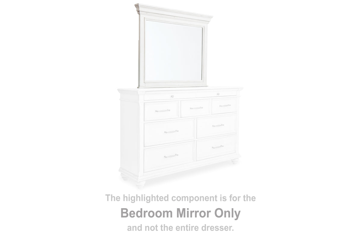 J&M Furniture - Ashley Furniture - Kanwyn Bedroom Mirror - Bedroom Mirror / Whitewash - B777-36