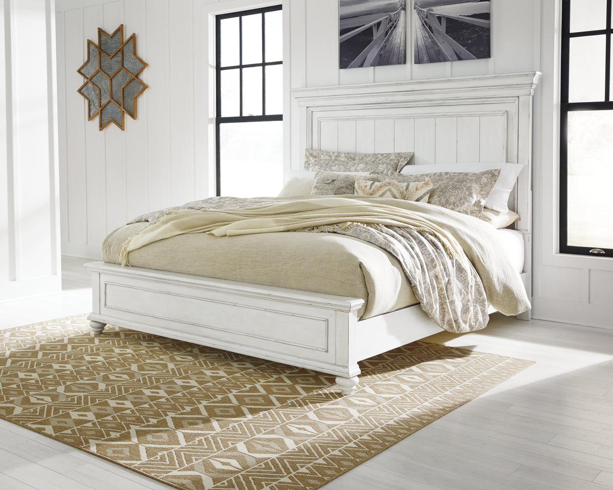 J&M Furniture - Ashley Furniture - Kanwyn Queen Panel Bed - Queen Panel Bed / Whitewash - B777B2