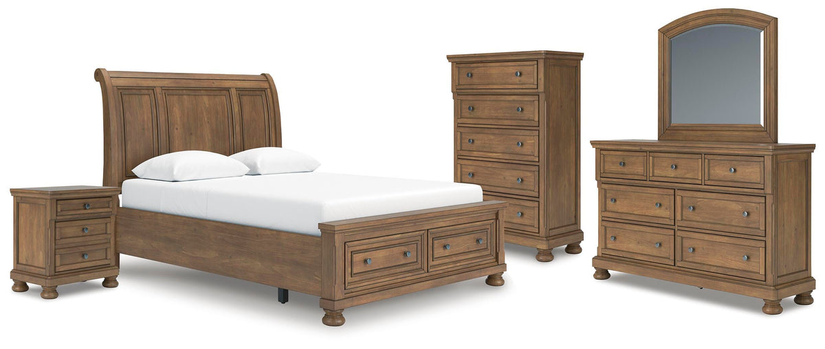 J&M Furniture - Ashley Furniture - Feddinger Queen Sleigh Bed, Dresser, Mirror, Chest and Nightstand - Queen Sleigh Bed, Dresser, Mirror, Chest and Nightstand - PCB779B18