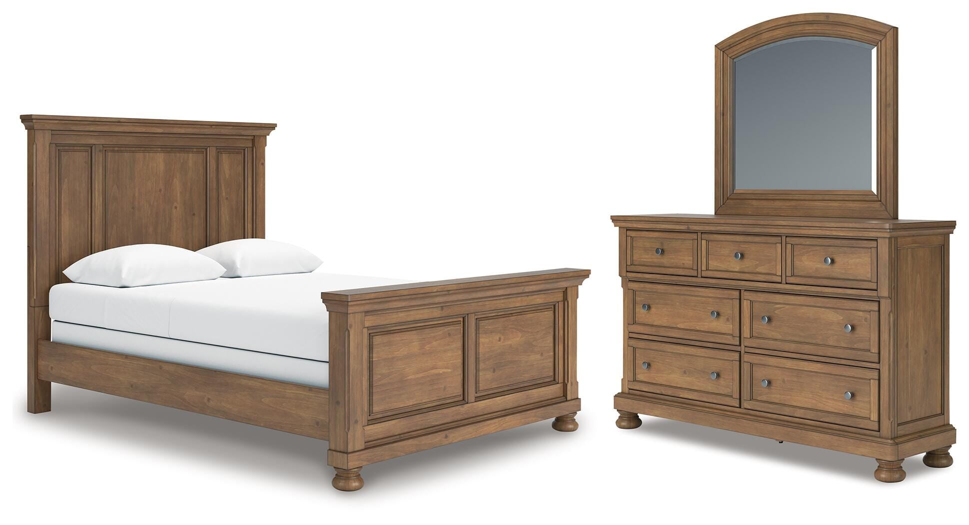 J&M Furniture - Ashley Furniture - Feddinger Queen Panel Bed, Dresser and Mirror - Queen Panel Bed, Dresser and Mirror - PCB779B3