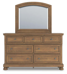 Feddinger Queen Panel Bed, Dresser and Mirror