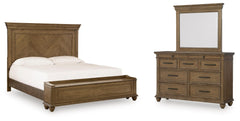 J&M Furniture - Ashley Furniture - Karallin Queen Panel Storage Bed, Dresser and Mirror - Queen Panel Storage Bed, Dresser and Mirror - PCB782B7