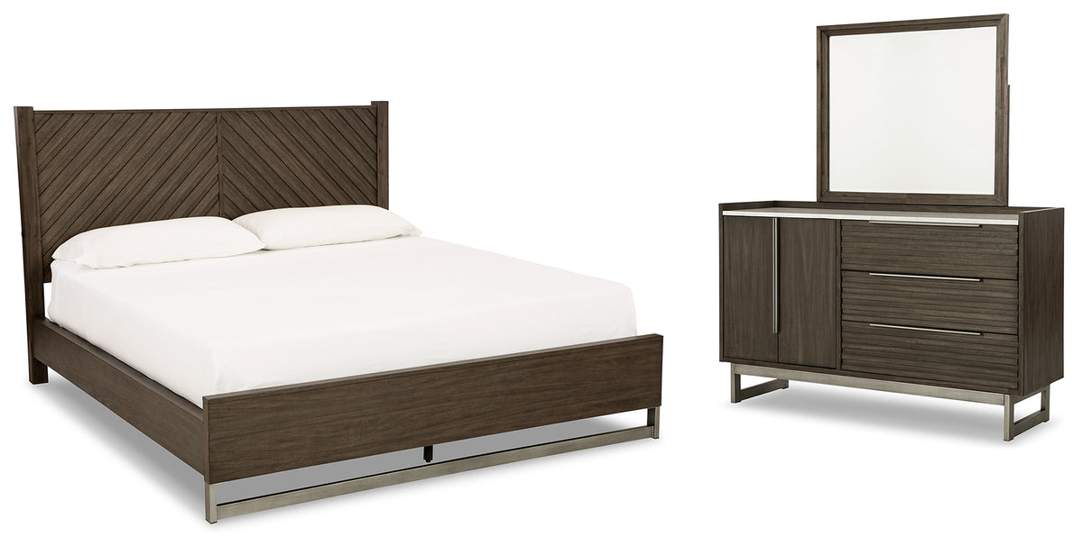 J&M Furniture - Ashley Furniture - Arkenton Queen Panel Bed, Dresser and Mirror - Queen Panel Bed, Dresser and Mirror - B786B3