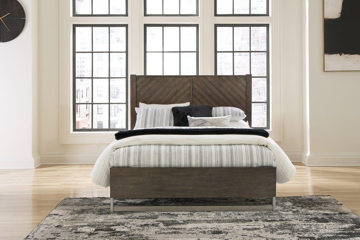 J&M Furniture - Ashley Furniture - Arkenton Queen Panel Bed - Queen Panel Bed / Grayish Brown - B786B2