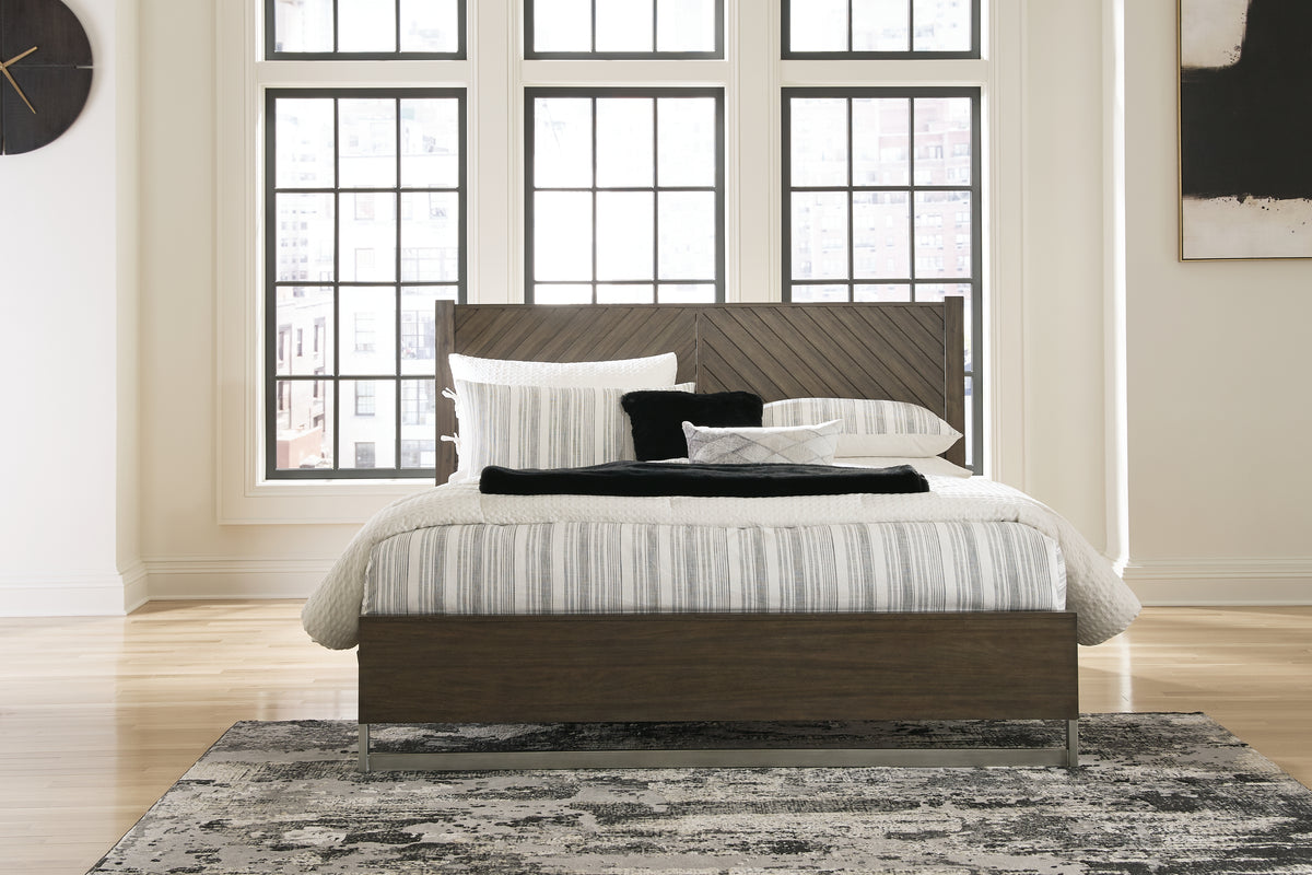 J&M Furniture - Ashley Furniture - Arkenton California King Panel Bed - California King Panel Bed / Grayish Brown - B786B5
