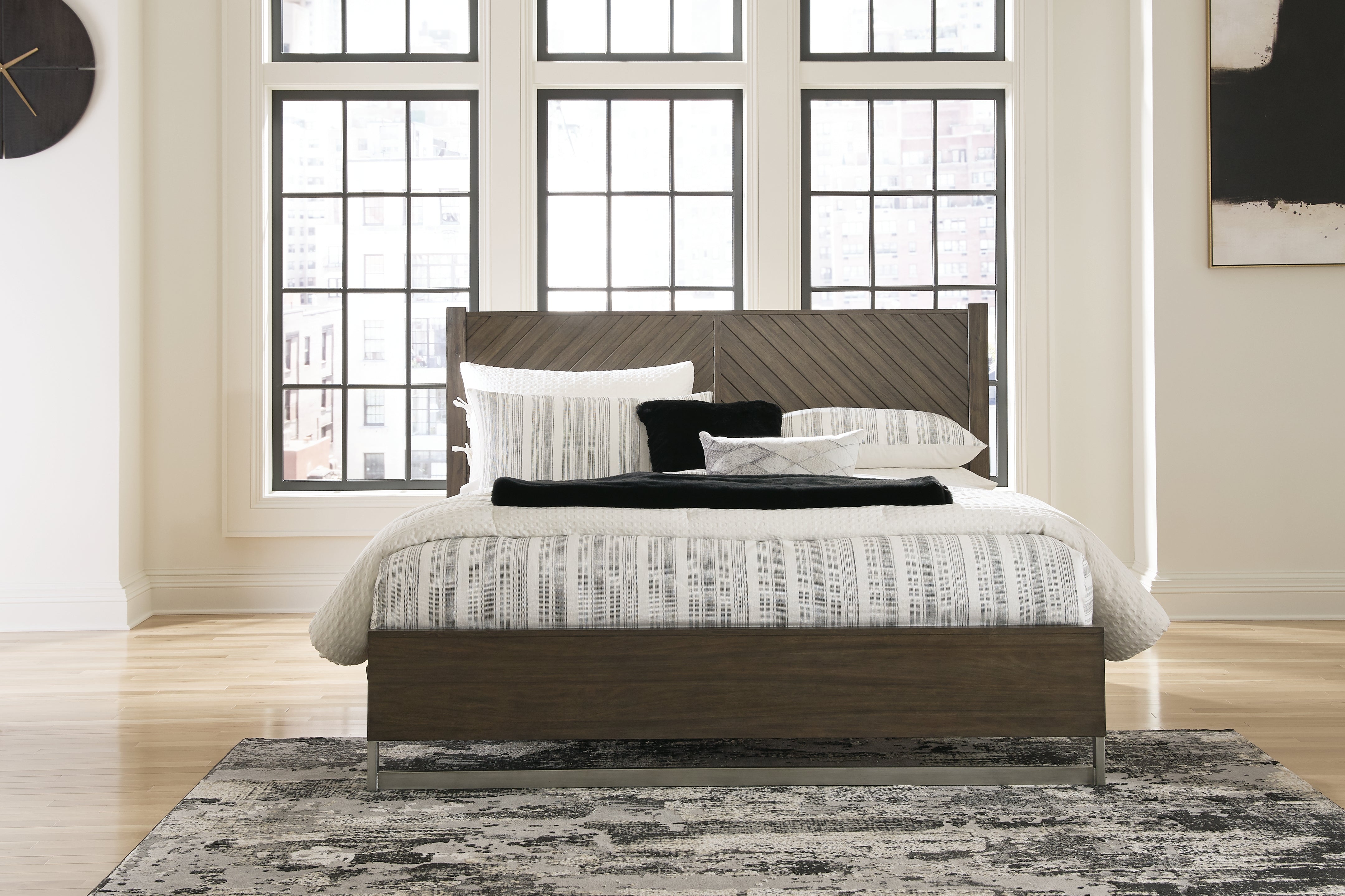 J&M Furniture - Ashley Furniture - Arkenton King Panel Bed - King Panel Bed / Grayish Brown - B786B4