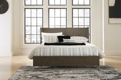 J&M Furniture - Ashley Furniture - Arkenton California King Panel Bed - California King Panel Bed / Grayish Brown - B786B5