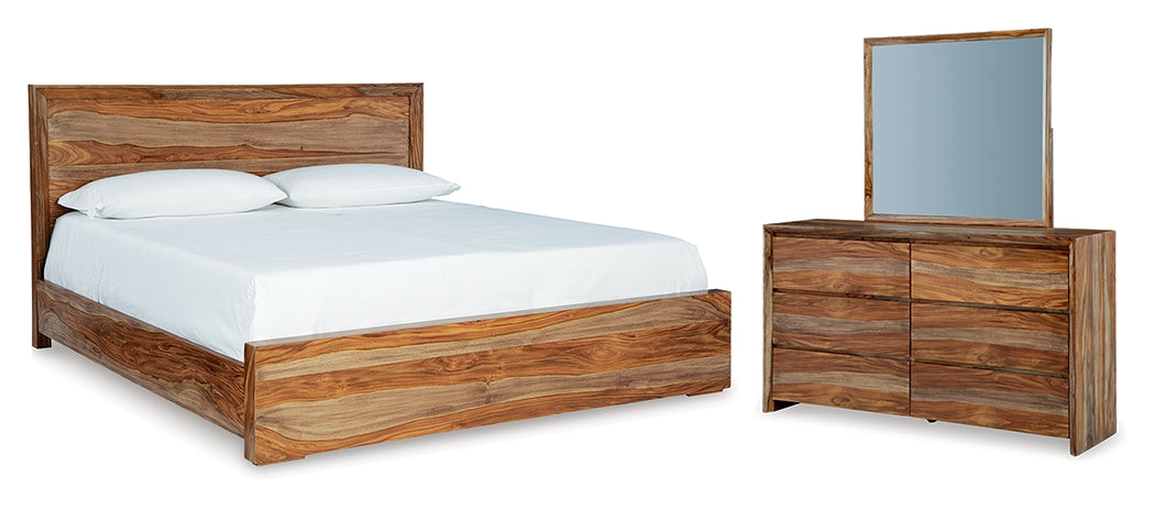 J&M Furniture - Ashley Furniture - Dressonni Queen Panel Bed, Dresser and Mirror - Queen Panel Bed, Dresser and Mirror - B790B3