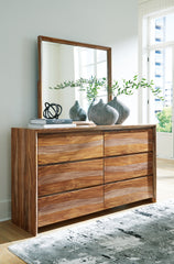 J&M Furniture - Ashley Furniture - Dressonni Dresser and Mirror - Dresser and Mirror / Brown - B790B1