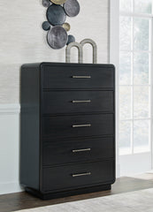 J&M Furniture - Ashley Furniture - Rowanbeck Chest of Drawers - Five Drawer Chest / Black - B821-46