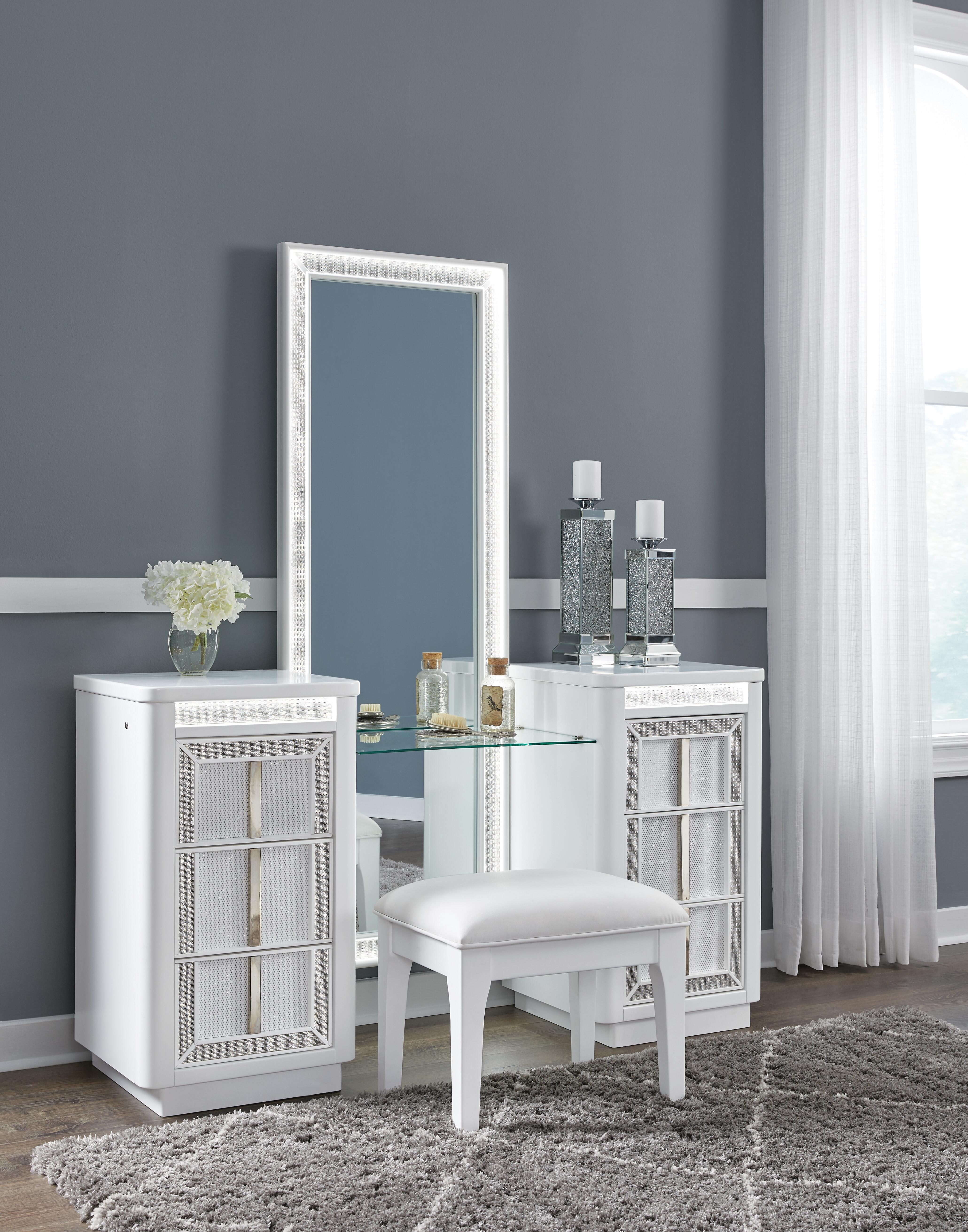 J&M Furniture - Ashley Furniture - Chalanna Vanity, Mirror and Stool - Vanity, Mirror and Stool - B822B6