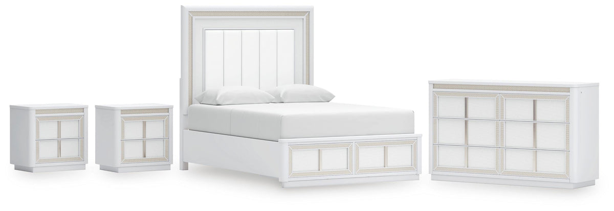 J&M Furniture - Ashley Furniture - Chalanna Queen Storage Bed, Dresser and 2 Nightstands - Queen Storage Bed, Dresser and 2 Nightstands - B822B9