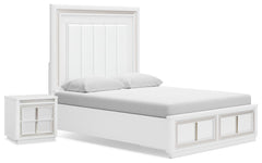 J&M Furniture - Ashley Furniture - Chalanna Queen Panel Storage Bed and Nightstand - Queen Panel Storage Bed and Nightstand - B822B8
