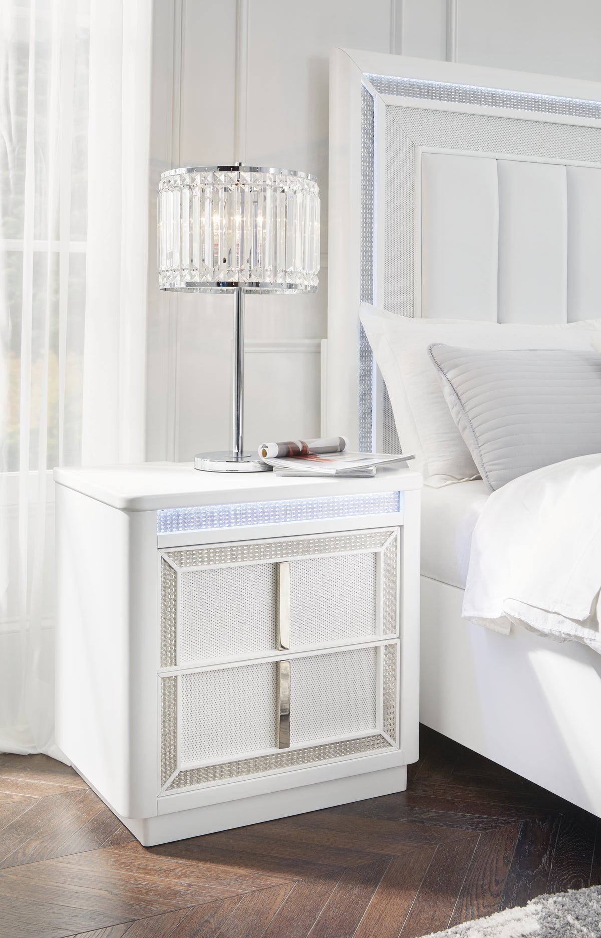 J&M Furniture - Ashley Furniture - Chalanna Nightstand - Two Drawer Night Stand / White - B822-92