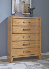 J&M Furniture - Ashley Furniture - Sherbana Chest of Drawers - Five Drawer Chest / Light Brown - B833-46