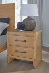 J&M Furniture - Ashley Furniture - Sherbana Nightstand - Two Drawer Night Stand / Light Brown - B833-92