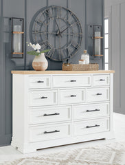 J&M Furniture - Ashley Furniture - Ashbryn Dresser - Dresser / White/Natural - B844-31