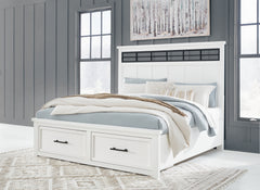 J&M Furniture - Ashley Furniture - Ashbryn California King Panel Storage Bed - California King Panel Storage Bed / White/Natural - B844B5