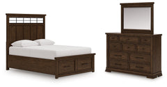 J&M Furniture - Ashley Furniture - Taffenbrook Queen Panel Storage Bed, Dresser and Mirror - Queen Panel Storage Bed, Dresser and Mirror - B849B3