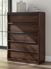 J&M Furniture - Ashley Furniture - Dilenno Chest of Drawers - Five Drawer Chest / Dark Brown - PCB857-46