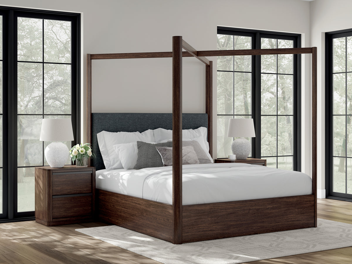 J&M Furniture - Ashley Furniture - Dilenno California King Canopy Bed - California King Canopy Bed / Dark Brown - PCB857B7